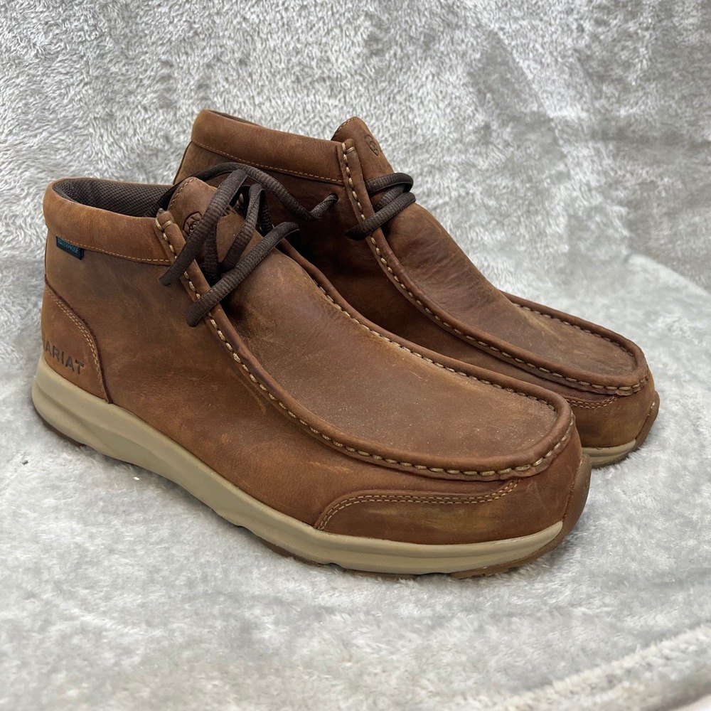 Ariat Spitfire Mens Brown Leather Waterproof Moc Toe Chukka 8.5D Gorpcore Work